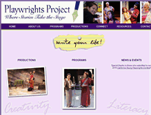 Tablet Screenshot of playwrightsproject.org